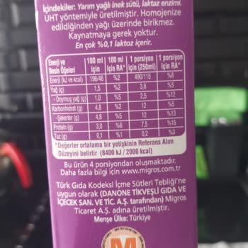 Danone Tikveşli Migros'tan Aldığım Sütler Kahverengi Ve Yanık Tadında