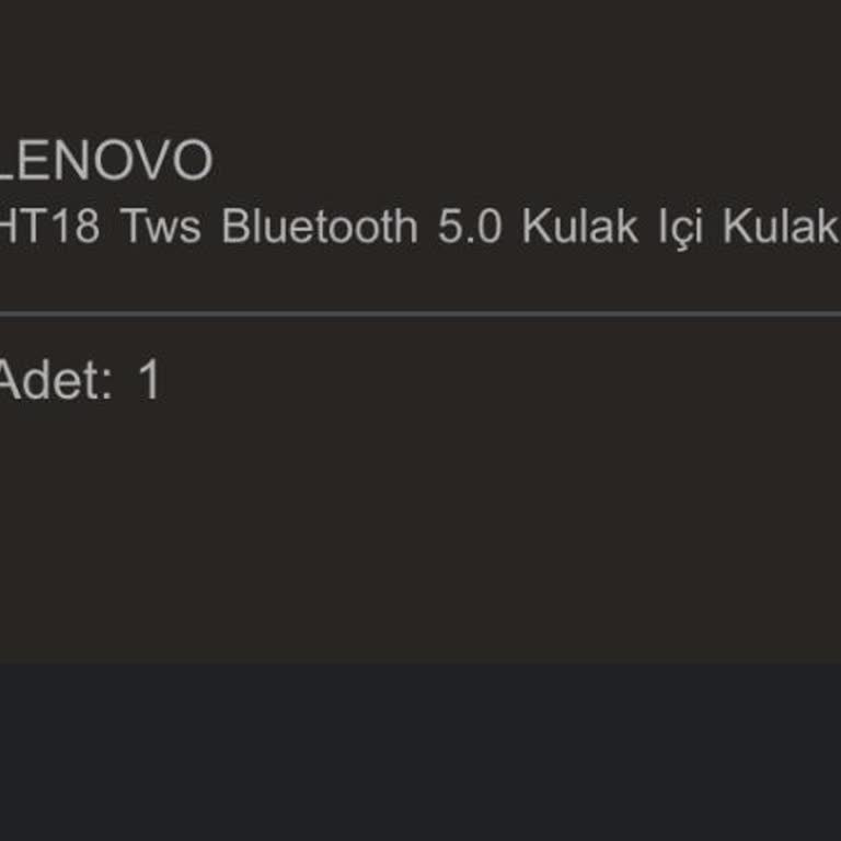 Lenovo Bilgisayar Lenovo Kulaklığın Kalitesizliği