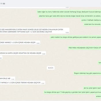 Tayfur Oto Yanlış Adrese Giden Sipariş Ve Geciken Para İadesi