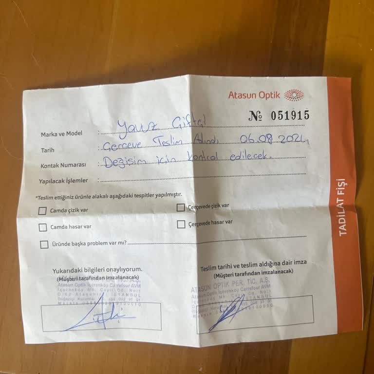 Atasun Optik Müşteriye Karşı Çok İlgisiz.