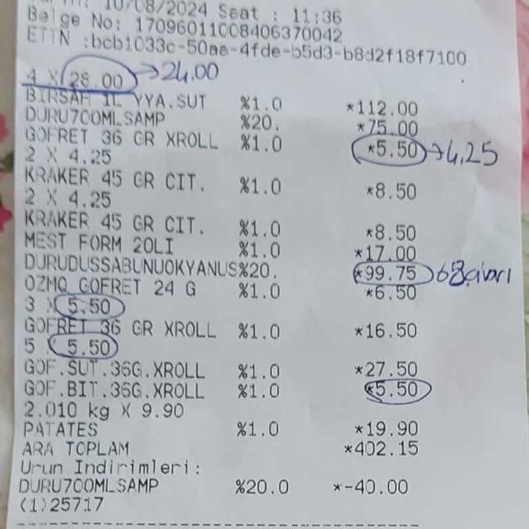 A101 Fiyatın Fiş Ve Etikette Farklı Olması
