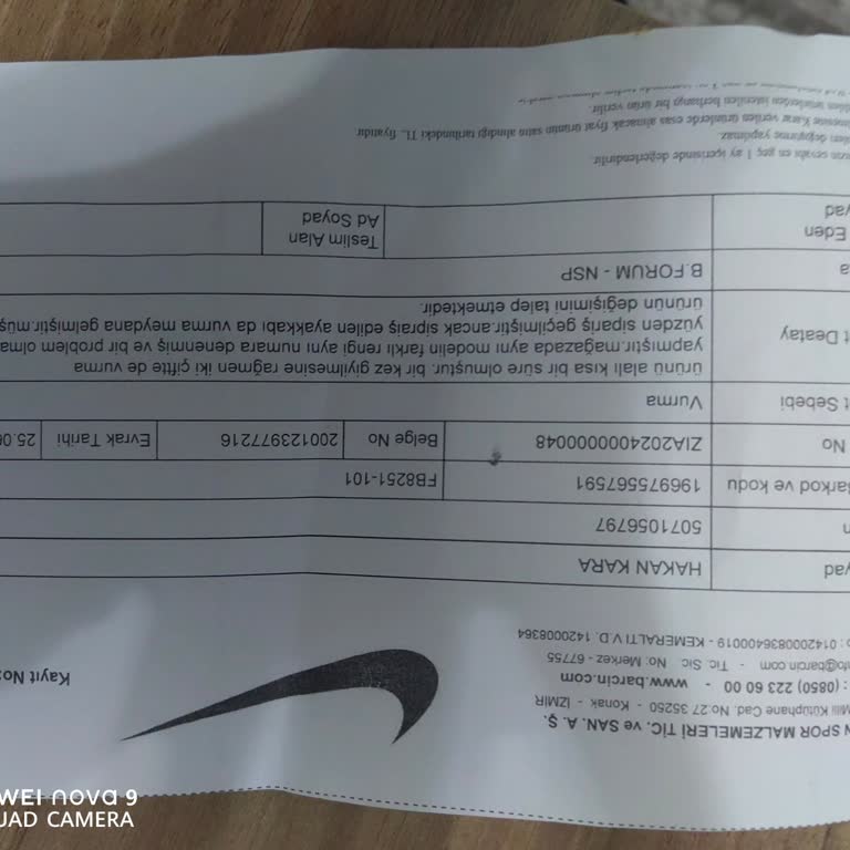 Nike Barcin Spor Ürün Şikayetinde V Sorun Gidermiyor