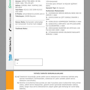 Beko Buzdolabını Değişim Yapılmıyor