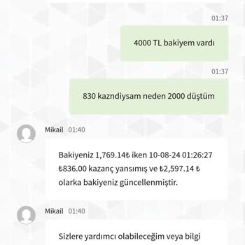 Galabet'te Param Alındı İade İstiyorum