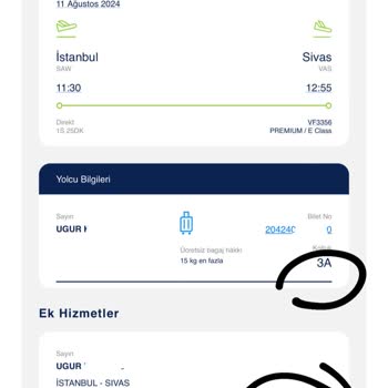 AJet (Anadolu Jet) Koltuk Seçiminde Yaşanan Mağduriyet Ve Ekstra Ücret Sorunu