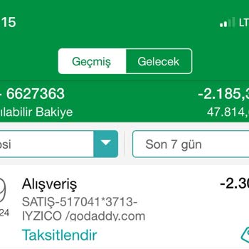 Garanti Bankası Ve Godaddy İzinsiz Hesabımdan Para Çekilmesi Hk.