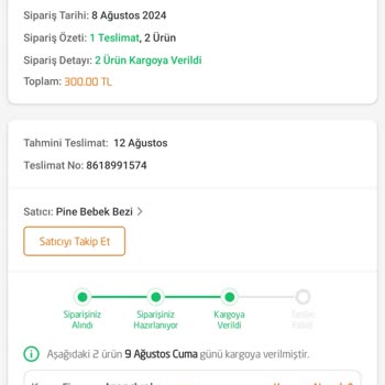 Trendyol Pine Bebek Bezi Eksik Ürün Gönderdi