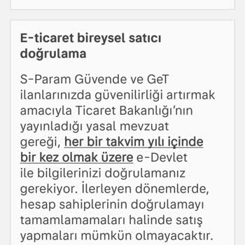 Sahibinden Hesabımı Başka Biri E-Devlet Onayı Yaparak Kullanıyor