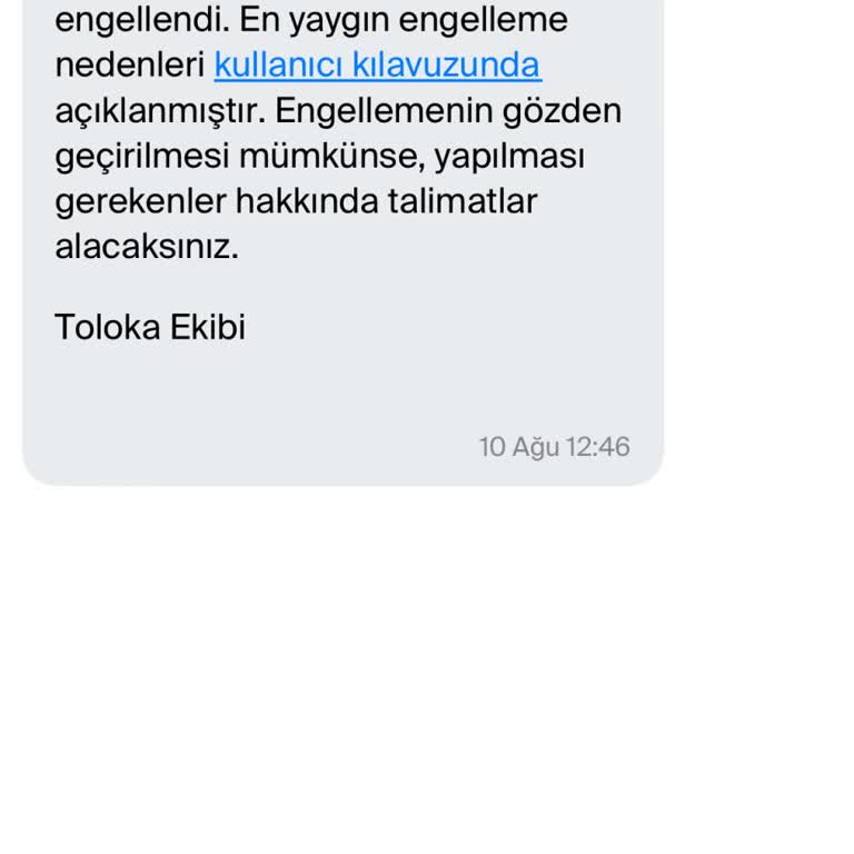 Toloka Hesabından Engellenme Neden Engellendim
