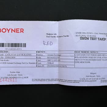 Boyner Armani Çanta Hayal Kırıklığı: Kalite Sorunu Ve Yetersiz Servis