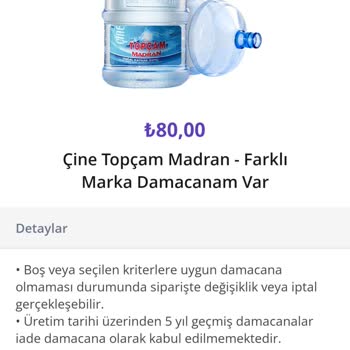GetirSu Getir E Yakıştıramadım. Bir Daha Sipariş Vermeyeceğim