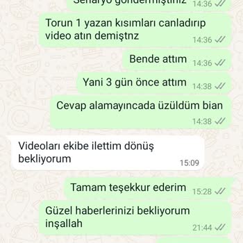 3 Film Yapım Arıyorum Ulaşamıyorum. Dönüş Alamıyorum