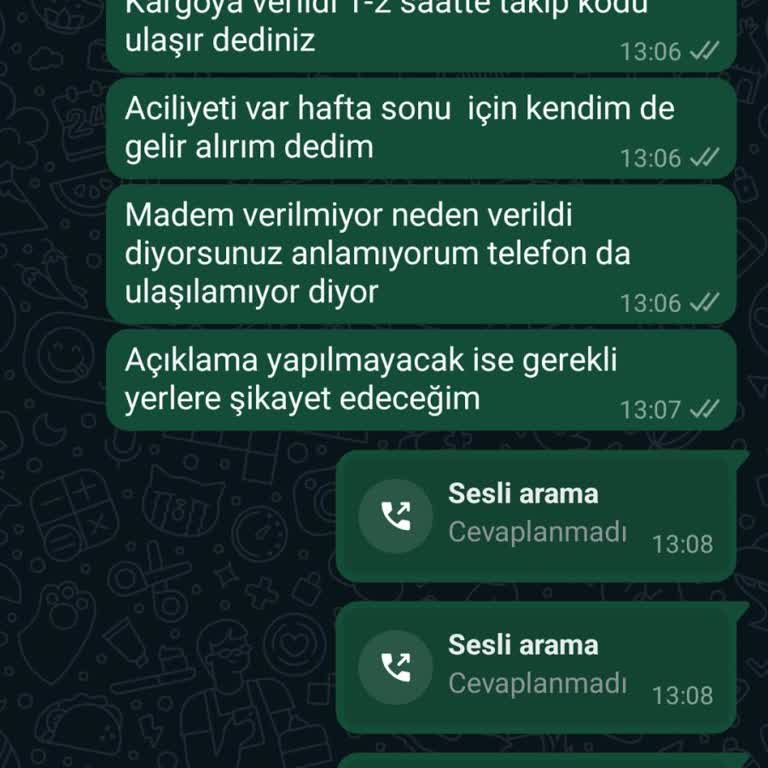 Başak Çanta Kargo Sipariş Sorunu