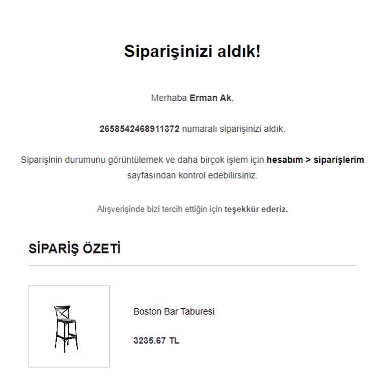 Kelebek Mobilya Online Alışveriş Mağduruyum