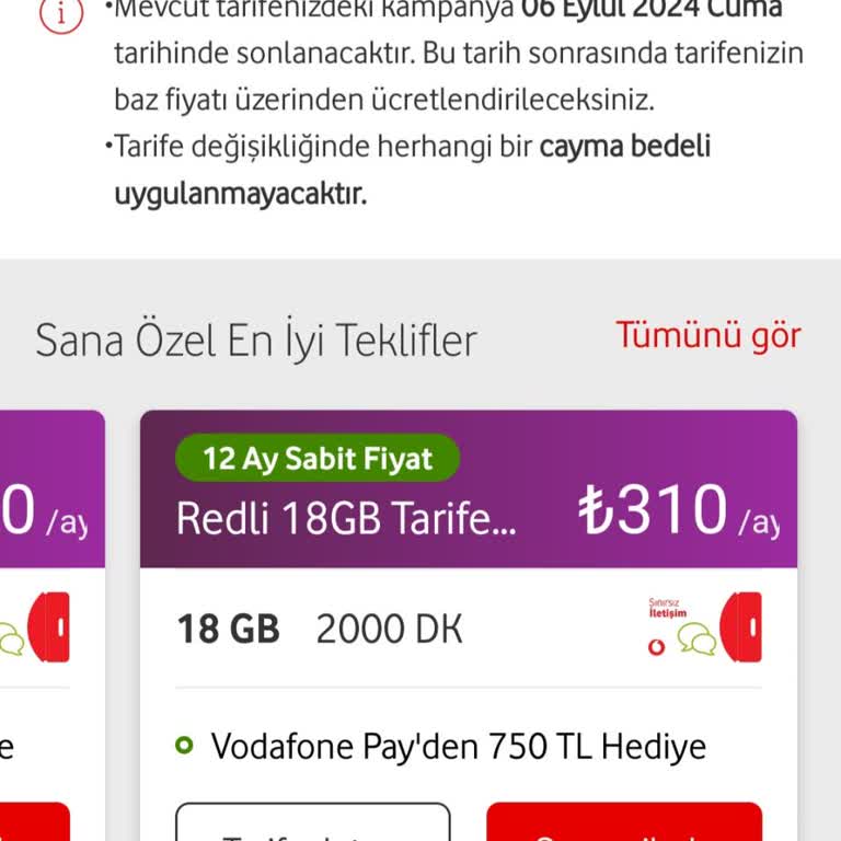 Vodafone Tarife Değişikliği Ve Fiyat Artışı Şoku