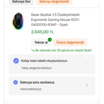 Hepsiburada Mouse İade Red