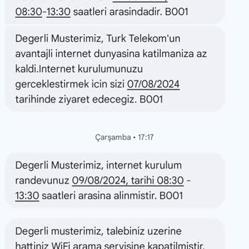 Türk Telekom Balıkesir Altıeylül Evde İnternet Kurulumuna Gelmemesi