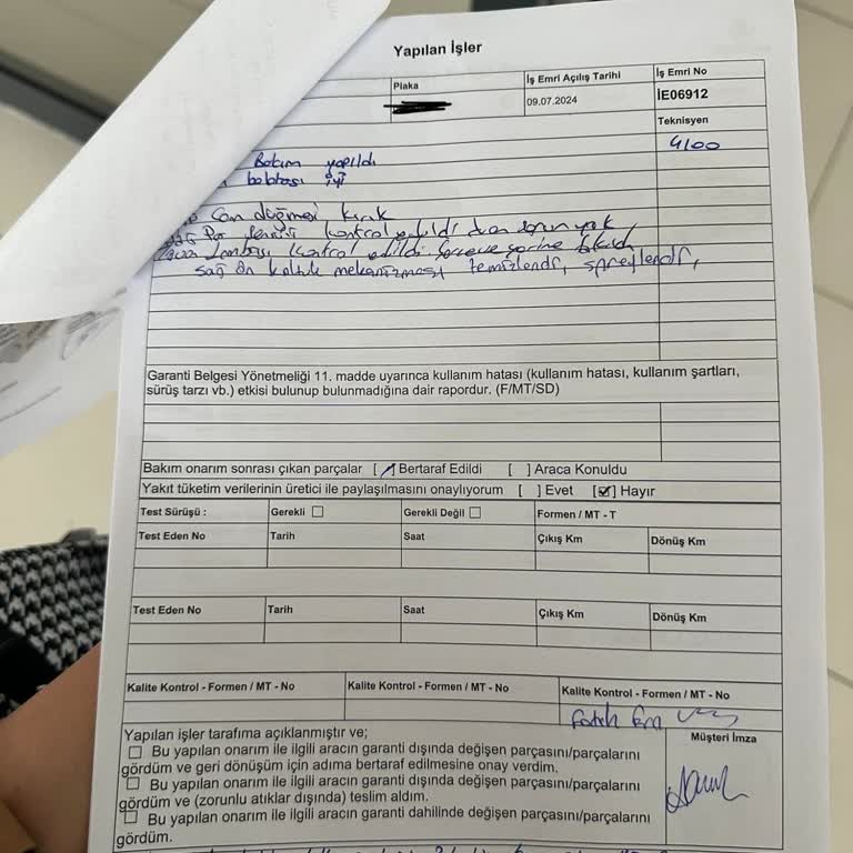 Skoda And Otomotiv’in Gereksiz Balata Ve Disk Değişimi İstemesi.