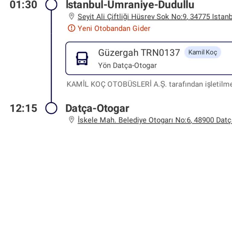 Kamil Koç Yanıltıcı Varış Saatleri Ve Kısıtlı Tatil Zamanı!