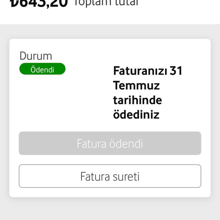Vodafone Fatura Artışından Memnun Değilim