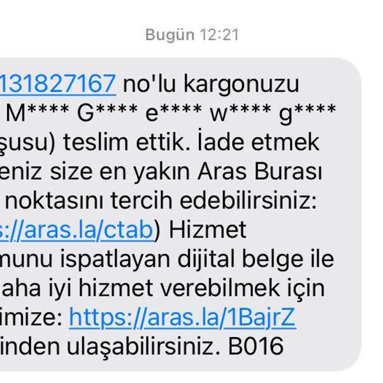 Aras Kargo Kargomu Komşuma Bırakmadı Ve Kargom Kayboldu