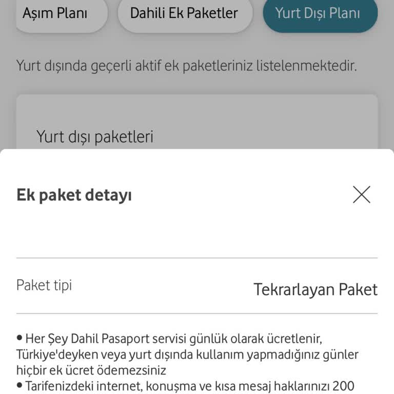 Vodafone Yurt Dışı Paketi Bilgilendirme Eksikliği Ve Haksız Ücretlendirme