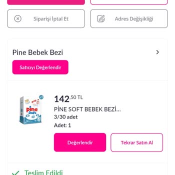 Eksik Ürün Ve Pine Bebek Bezi
