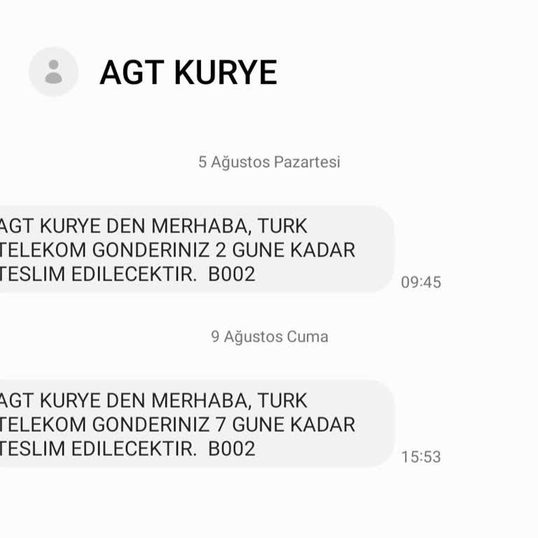 AGT Kurye (aynigunteslim.com) Türk Telekom Ve AGT İle Gönderilen Modem