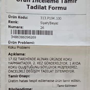 Vicco Çocuk Ayakkabısı Ürün Koku Hatası