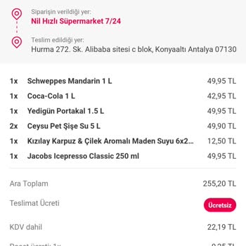 Yemeksepeti Eksik Gönderilen Soda Siparişi