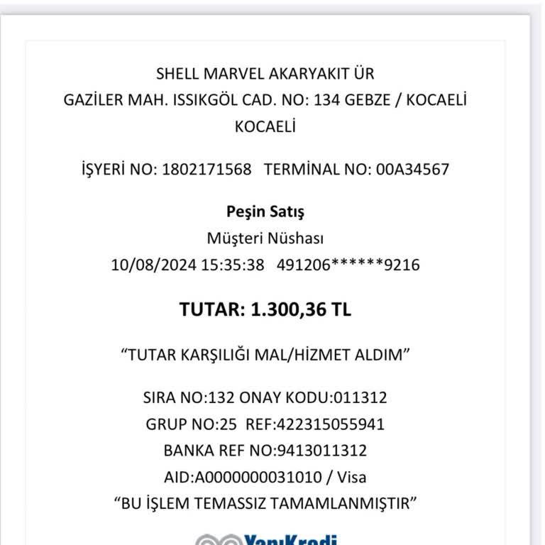 Shell Yakıt Alımı Puan Kullanılmaması