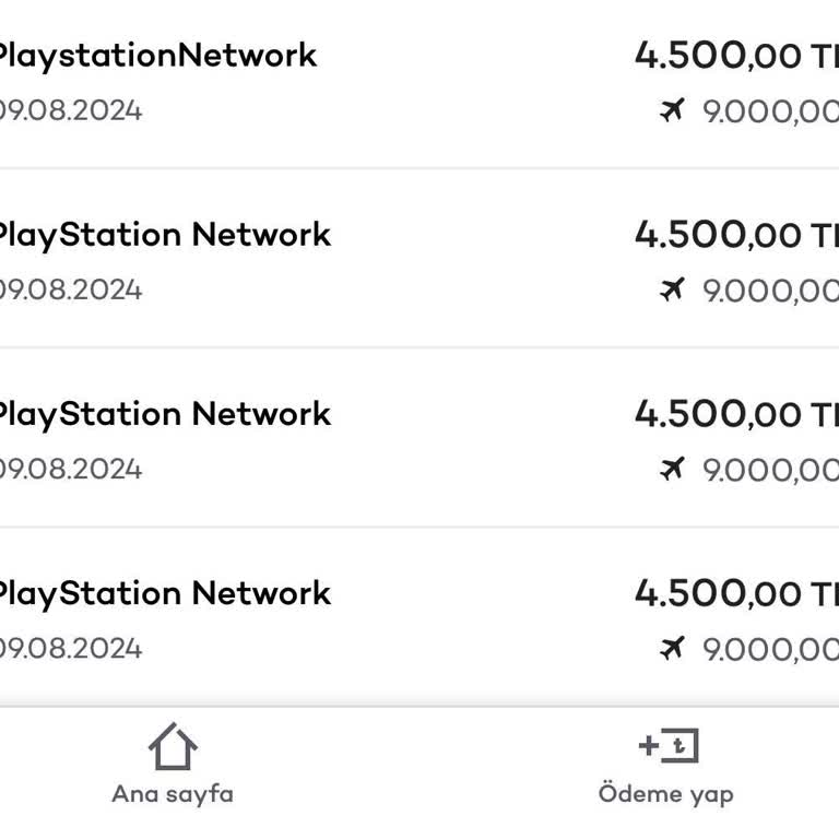 PlayStation Türkiye Akbank Kredi Kartından Çekilen Yüksek Tutarlar