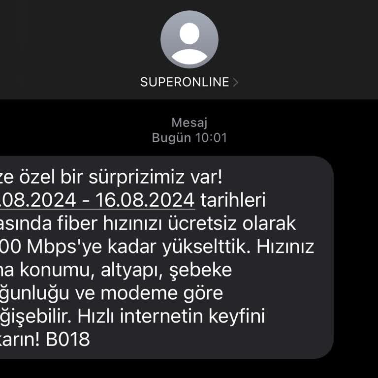 Superonline Sözünün Arkasında Durmuyor