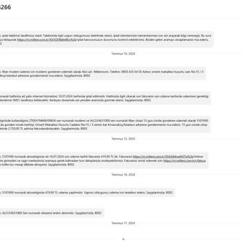 Millenicom Abonelik İptali Sonrası Cezalandırılmaya Çalışılmam