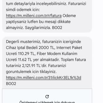 Millenicom Abonelik İptali Sonrası Cezalandırılmaya Çalışılmam