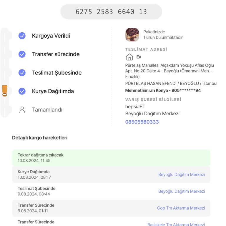 Hepsijet'in Adrese Gelemeden Adreste Bulamadığını İddia Etmesi