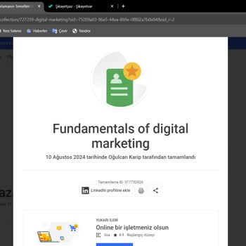 Google Dijital Atölye Sertifika Vermiyor