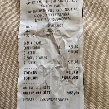 Köfteci Yusuf Yanlış Fiyat Ve Gramaj Eksikliği