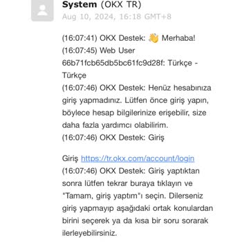 Okx TR Hesabımda Numara Değişikliği Sorunu