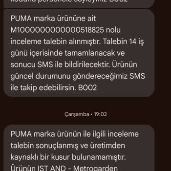 FLO In Street Puma Ayakkabı İade Değişim Yapmıyor