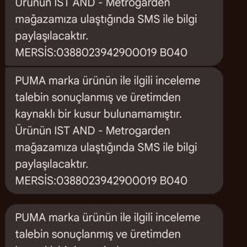 FLO In Street Puma Ayakkabı İade Değişim Yapmıyor