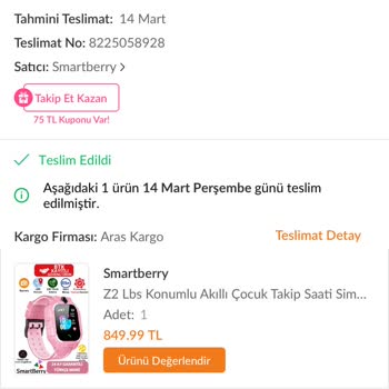 Aras Kargo'nun Teslim Etmeden Teslim Edildi Gözüküyor