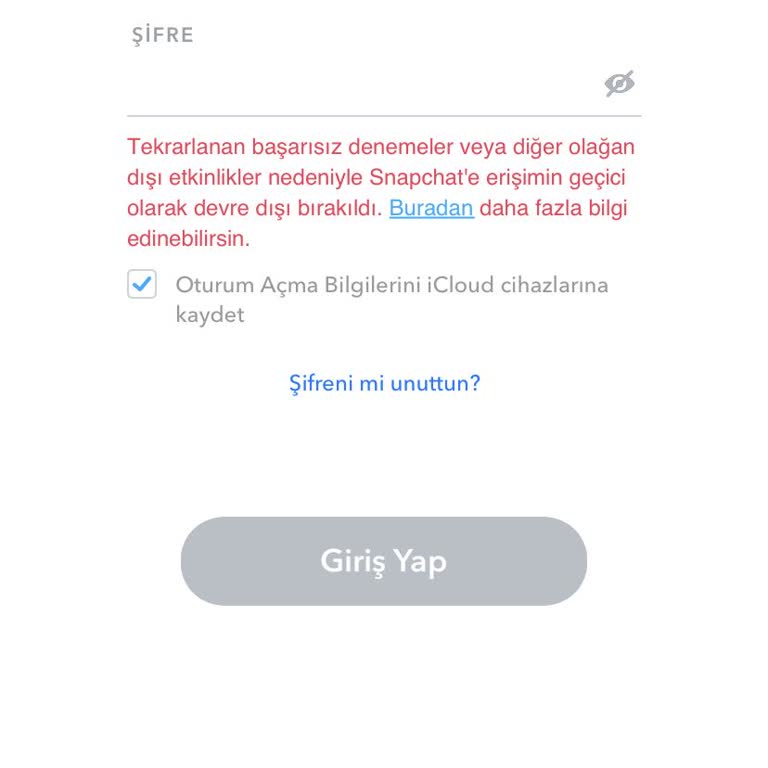 Snapchat Hesabına Giremiyorum Yardımcı Olur Musunuz