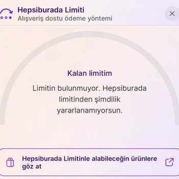 Hepsiburada Limitim Bir Anda Kapandı