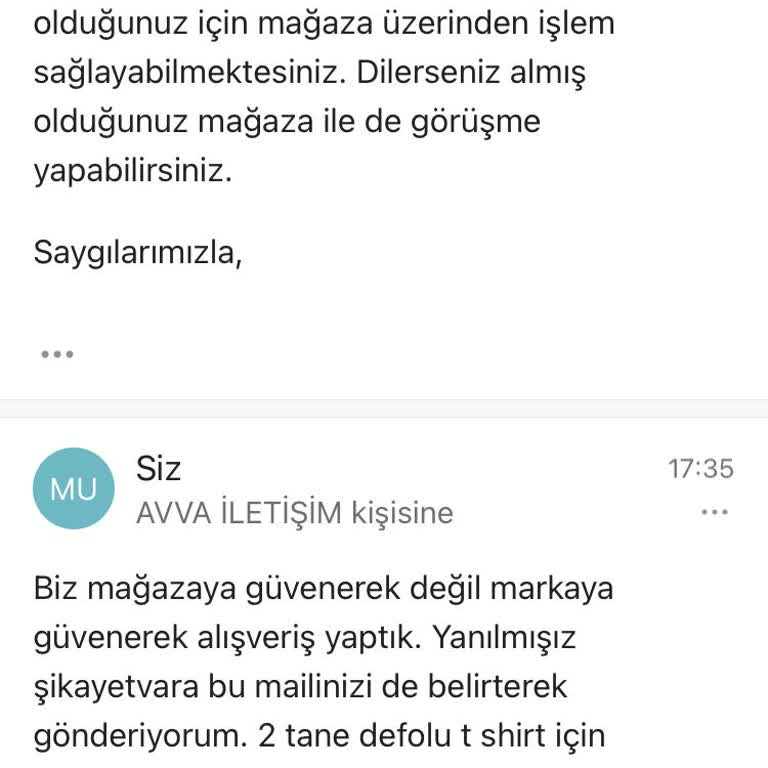 Avva Kalitesiz Ürün Satmayı Biliyor, Ürünün Arkasında Durmayı Bilmiyor