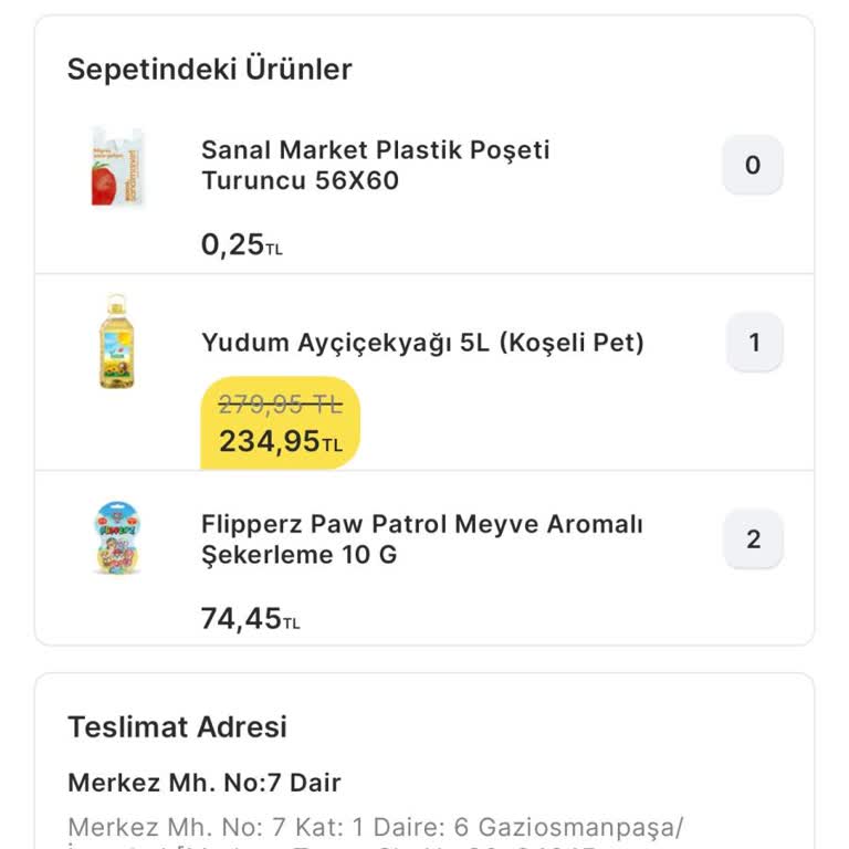 Migros Sanal Market Ten Mağdur Edildim.