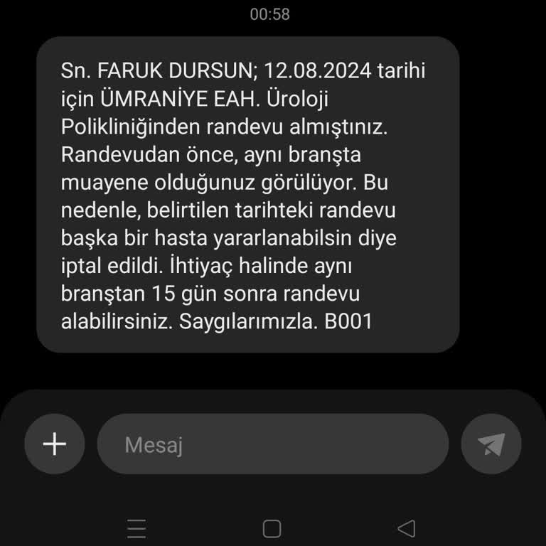 Sağlık Sistemi MHRS Randevu Saçmalığı