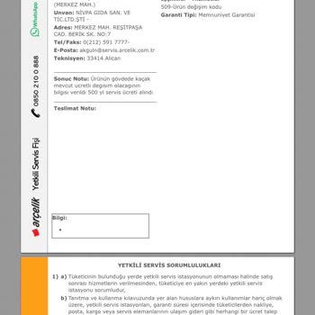 Arçelik Buzdolabının 7 Yıl Sonra Bozulması Ve Yüksek Değişim Ücreti