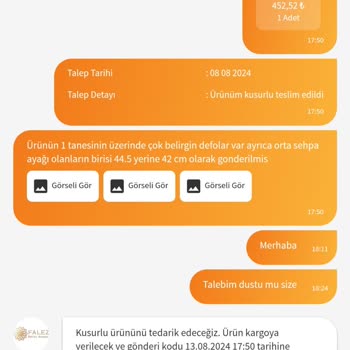 Gold Falez Mobilya Falez Mobilya Aksesuar Kusurlu Ürün Sıkıntısı
