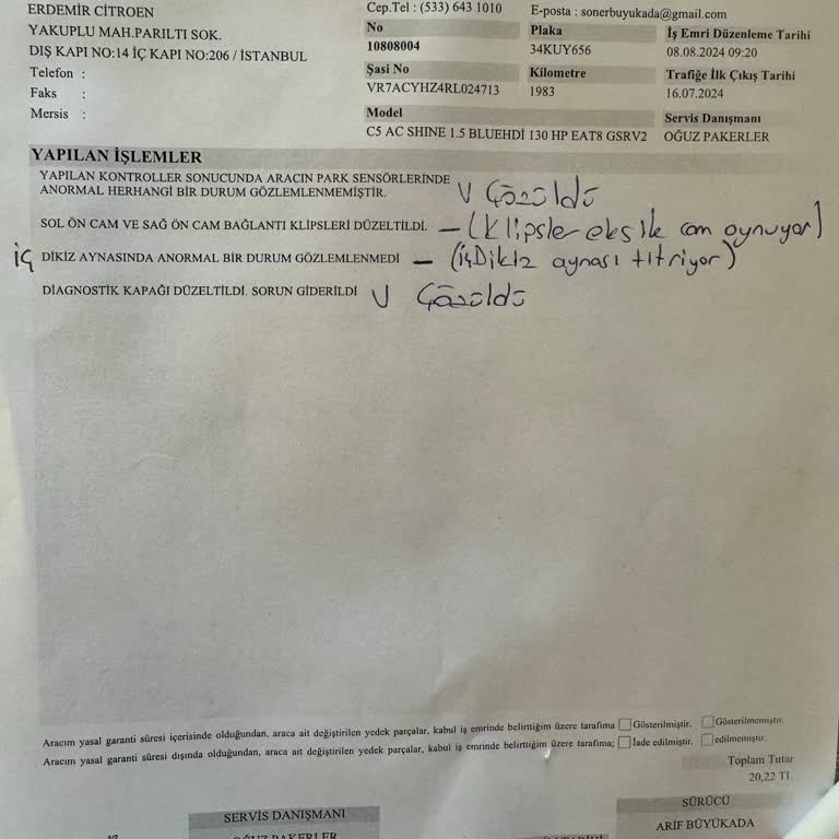 Citroen 0 Km Araç Alımı Sonrası Kötü Tecrübeler…